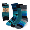 Men's Assorted (3-Pack) Green Striped Socks