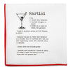 Martini Recipe Pocket Square