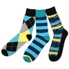 Men's Assorted (3-Pack) Turquoise Socks