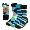 Men's Assorted (3-Pack) Turquoise Socks