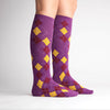 Women's Patched Argyle Knee Socks
