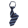 Boy's 17" Striped Zipper Tie