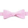 Pink Striped Cotton Bow Tie